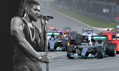 Engines Roar, Usher Sings at F1 Malaysia Grand Prix