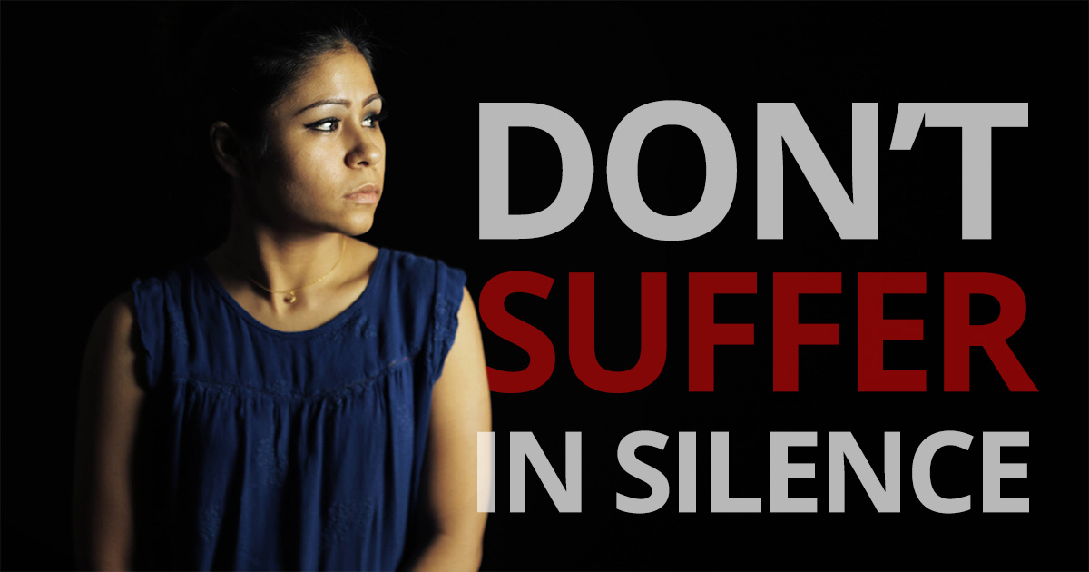 Don’t suffer in silence